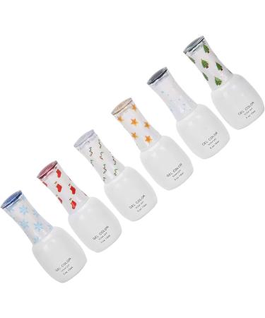 Glitter Soak Off Gel Nail Art Tool 6 Colors Nail Art UV Gel Manicure Polish Gift Set Non-Toxic Safe for Nails Eye-Catching Colors Lightweight & Portable Holographic Laser - Buy Online on SooperMarket.com