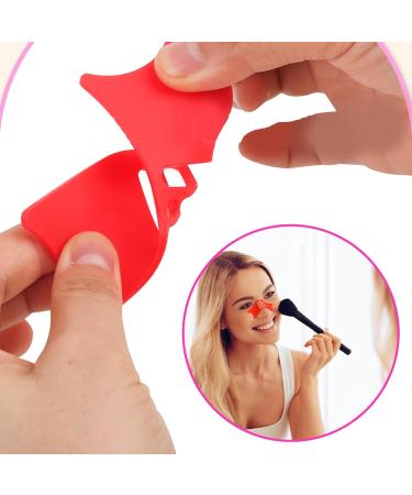 Drawing Aid Nose Shadow Stencil Silicone Mascara with 4pcs Makeup Brush for Eye Makeup Portable Size Non Slip Design - Buy Online on SooperMarket.com