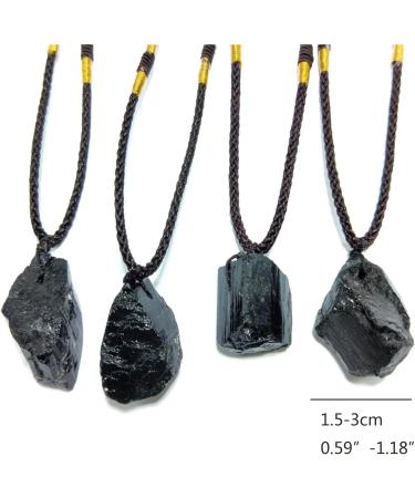 Buy Oralgo Irregular Stone Trailer Necklace - Unique Black Tourmaline Choker & Long Sweater Chain for International Shipping - Buy Online on SooperMarket.com