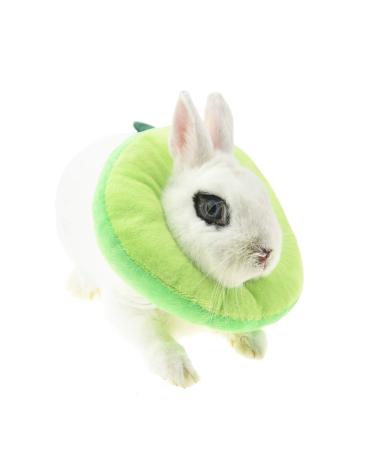 Fladorepet rabbit protection cone for operations Elizabeth Halschrezungshalshalshalsband for small animals Hasentoast avocado costume (small (1 piece) Avocado) Small (Pack of 1) Avocado