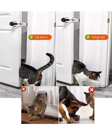 2PCS Adjustable Cat Door Holder Latch - Easy Install Flex Strap - Dog Proof Door Lock - Keep Dogs Out of Litter & Food - Buy Online on SooperMarket.com