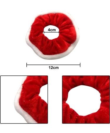 JNAWA 5Pieces Hair Scrunchies Christmas Bobble Elastic Hair Band Red Velvet and White Fur Trim Hair Scrunchie for Ladies Ponytail Holders Hair Accessories - Buy Online on SooperMarket.com