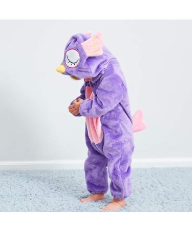 COOKY.D Winter Hooded Romper Jumpsuit - Unisex, 12-18 Months - Owl Design - Buy Online on SooperMarket.com