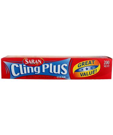 Saran Cling Plus Plastic Wrap - 200 ft - 3 pk