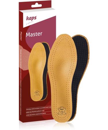 Kaps Master Orthotic Leather Insoles for Metatarsalgia Pain | Full Length Inserts for Men & Women - Size 41 EUR / 7 UK - Buy Online on SooperMarket.com