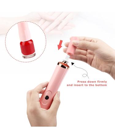 Electric Nail Lacquer Shaker | Glue Shaker for Eyelash Extensions | Handsfree Nail Polish Mixer | Time-saving Tool (Pink) - Buy Online on SooperMarket.com