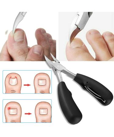 Toenails Trimmer Toenail Clippers for Ingrown or Thick Nails Cuticle Nipper Trimmer Toenail Nipper for Seniors with Protective Cover Stainless Steel Nail Scissors for Ingrown Hard Toe Nail Fingernail - Buy Online on SooperMarket.com