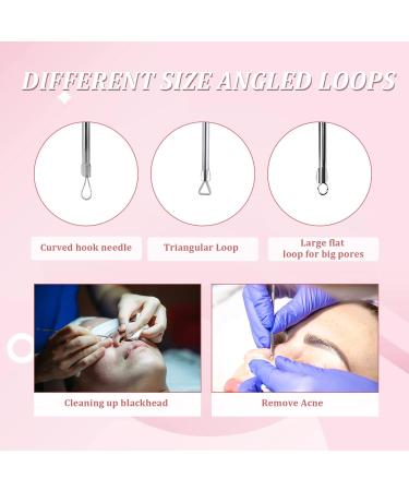 Blackhead Acne Removal Extractor Kit | Professional Stainless Pimple Blemish Tools with Storage Box - 4PCS - Buy Online on SooperMarket.com