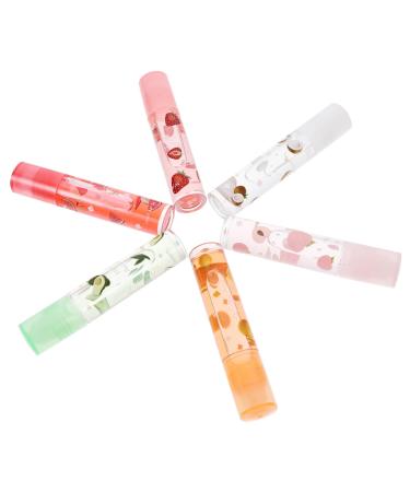 NOLITOY Lip Glosses Hydrating Roll on Lip Gloss 6pcs Fruit-flavored Plumping Lip Oils Transparent Brighten Lip Balm Moisturizer Lip Care Lipstick for Women Girls Lip Moisturizing
