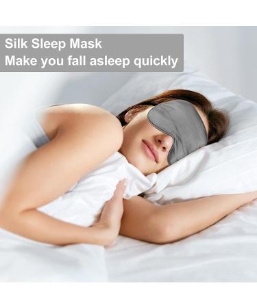 Silk Heated Eye Mask - USB Steam Warm Compress for Dry Eyes | Adjustable Temp Sleep Mask for Puffy Eyes | Relieves Chalazion, Blepharitis, Stye | 2 Pieces (Black/Grey) - Buy Online on SooperMarket.com