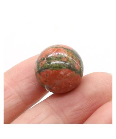 Natural Crystal Rough 16mm Round Natural Crystal Quartz Transfer Ball Polished Gemstone Beads Specimen DIY Jewelry Home Natural Stone (Color : Unakite Size : 1PC)