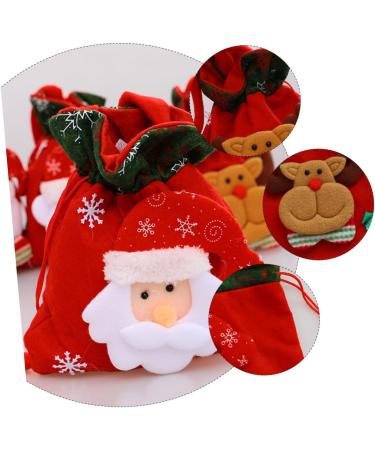 KOMBIUDA Pouch 3pcs Christmas Bag Candy Bags Christmas Packaging Bags Sack Bags Cute Storage Bags Drawstring Pouch - Buy Online on SooperMarket.com
