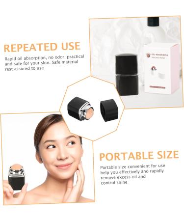 PLAFOPE 1pc Facial Oil Absorbing Ball Face Cleaning Facial Tool Facial Oil Blotting Massager Roller The Face Black 1 count (Pack of 1) - Buy Online on SooperMarket.com