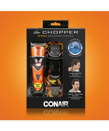 ConairMAN The Chopper - 24-Piece Hair Clipper Set for Men with Mustache & Beard Trimmer | International Shipping Available - Buy Online on SooperMarket.com