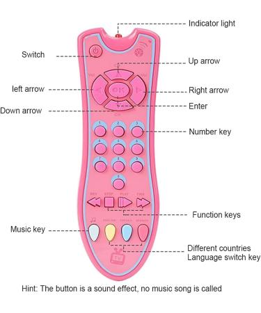 Shop Wahksr Pink Remote Control Baby Toy | Fun Learning Music & Activities for 12+ Months - Buy Online on SooperMarket.com