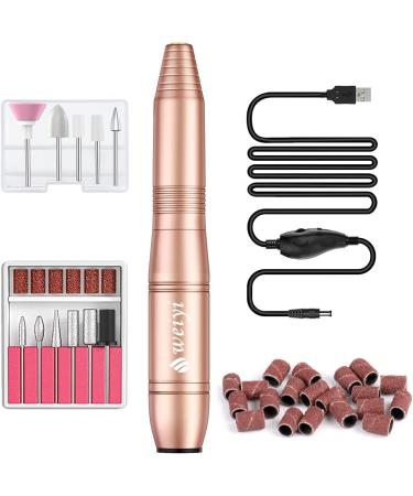 Weiyi nail miller milling milling cutter electrical nail file for gel nails remove acrylic nails Kallus 20 000 PRM USB professionally adjustable speed 11 in 1 manicure pedicure set golden
