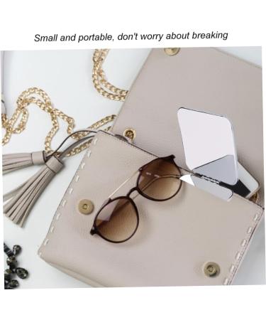 Folding Makeup Mirror Portable Stainless Steel Cosmetic Mirror Double Sided Pocket Mirror Square Hand Pocket Makeup Mirror - Buy Online on SooperMarket.com