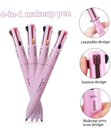 4 in 1 Makeup Pen Multifunctional Makeup Pencil from Eyeliner Lip Liner Brow Pencil And Highlighter Easy-to-Apply & Compact Makeup Accessories Style 3 - Buy Online on SooperMarket.com