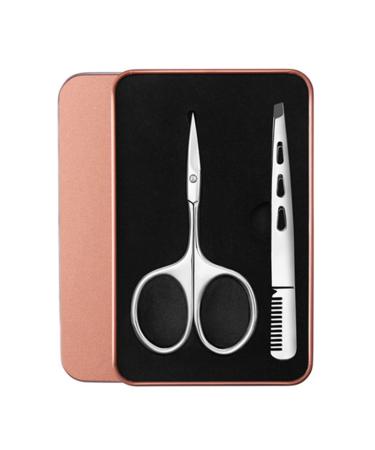 Manual eyebrow cutter eyebrow kamm tweezers Eyewrow -care scissors for beard eyebrows nose hair mustache eyelash eyelashes unit size silver