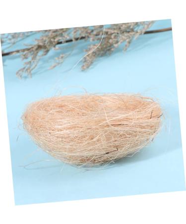 Unomor 12th Simulated Bird Nest - Mini Decorative Rattan & Hemp Silk Nest for Home Culture - 12x12cm - Buy Online on SooperMarket.com