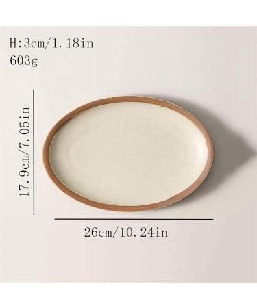 Serving Plates Fish Plate Ceramic Household Steamed Fish Plate Ceramic Tableware Large Oval Dinner Plate Restaurant Kitchen Retro Flat Plate for Appetizer Dinner and Desserts (Size : CH) Small - Buy Online on SooperMarket.com