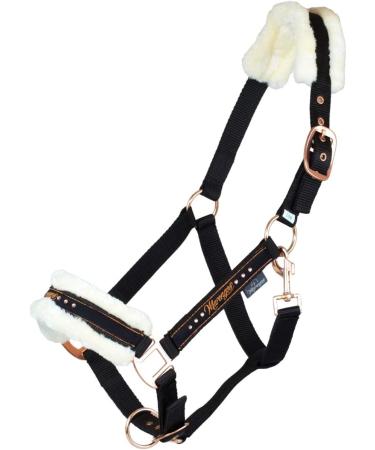 Shop Marengos Halter Set with Lead Rope - Elegant Black/Rose Gold for Warmbloods | International Shipping Available - Buy Online on SooperMarket.com