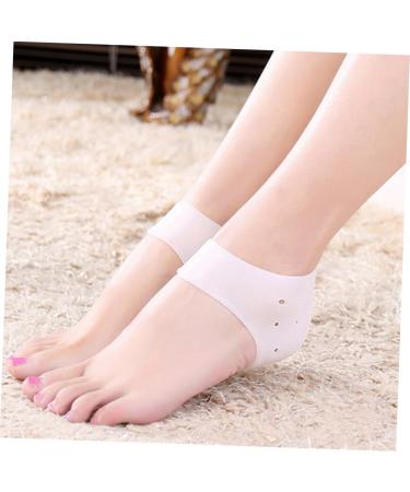 minkissy 3 Pairs Silicone Socks for Dry feet Silicone Heel Sleeves Sock Heel Protectors high Heel Sleeve Shoe Filler Foot moisturizing Socks Heel Support Foot Socks Comfortable White - Buy Online on SooperMarket.com