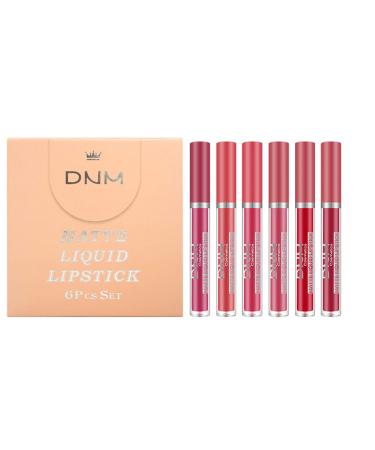 DNM 6 colors matte lipstick set waterproof Cup lip gloss durable lip gloss set non-stick cup lip gloss liquid lipstick set cosmetics make-up