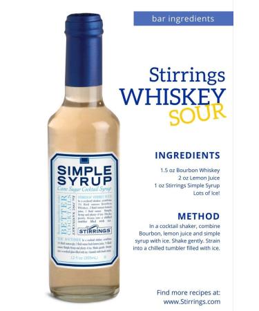 Stirrings Blood Orange Bitters & Simple Syrup Mixer Variety Pack - 12oz Bottle - Buy Online on SooperMarket.com