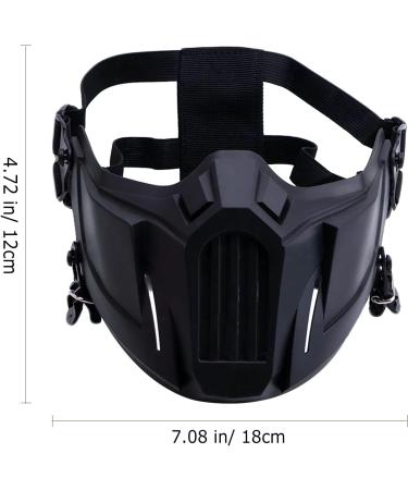 Airsoft Half Face Mask - Creative Protective Outdoor Game Costume Mask (Black) - Buy Online on SooperMarket.com