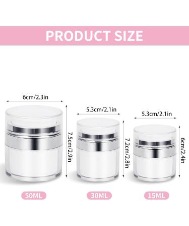 2PCS 30ml Airless Pump Cosmetic Bottles- Refillable Travel Cream Jars - Buy Online on SooperMarket.com