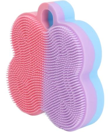 Silicone Cleansing Brush - Pink & Purple Dual-Sided Exfoliating Tool for Women | Gentle Skin Care & Deep Cleaning - Buy Online on SooperMarket.com