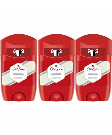 THREE PACKS of Old Spice Original Deodorant/Stick 50 ml (Pack of 3)