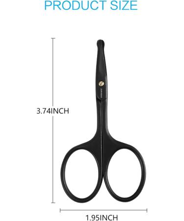 Jarvistar Stainless Steel Nose & Ear Hair Scissors | Precision Cutting | International Shipping - Buy Online on SooperMarket.com