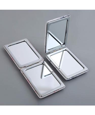PAPABA Portable Folding Compact Makeup Mirror - Travel Handheld Mini Mirror with Faux Leather Shell - Buy Online on SooperMarket.com