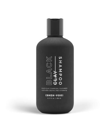 (SHEH VOO) Black Clay Shampoo - Hair Thickening Shampoo with Biotin (8.5 fl oz)