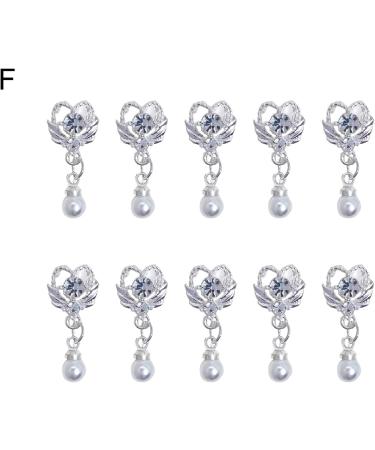 Worparsen Nail Jewelry Pendant Style Nail Art Decor DIY Manicures Gadget High Durability for Salon 1 Bag F - Buy Online on SooperMarket.com