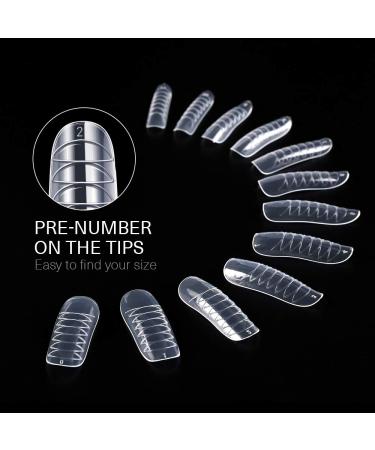 Modelones Poly Extension Gel Dual Nail Forms - 120pcs Clear Nail Extension Tips Set for Thickening Acrylic False Nails - 12 Sizes Trendy Nail Art Design for Salon and DIY Manicure - Buy Online on SooperMarket.com