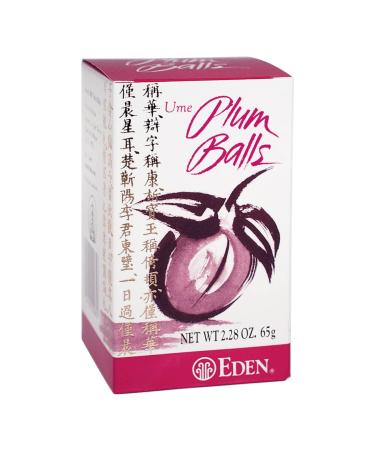 Eden Ume Plum Balls, Ume plum concentrate and Jinenjo Wild Mountain Yam, 300 Quarter Gram Balls, 2.28 oz
