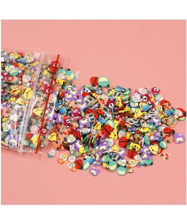Egurs 1000pcs 3D Nail Art Polymer Clay Slices - Colorful Soft Clay Beads & Animal Nail Stickers for Stunning Nail Art Decoration - Buy Online on SooperMarket.com