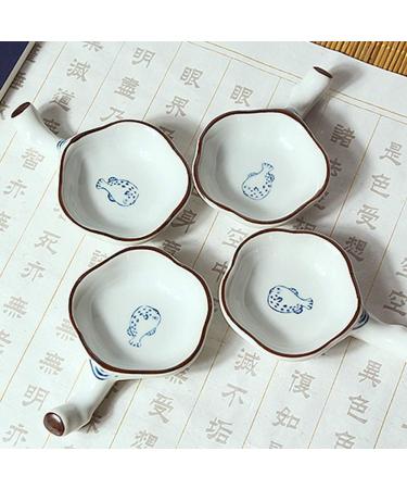 Handmade Porcelain Inkwell Dish with Brush Holder for Calligraphy Practice - Buy Online on SooperMarket.com