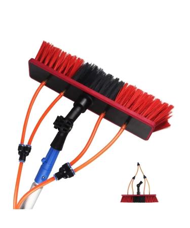 photovoltaic cleaner window cleaning pole Water Fed Pole Kit 20ft Length Water Fed Brush W/Squeegee 6m Water Fed Cleaning System 3-in-1 Aluminum Outdoor Window Cleaner Hose Cleaning Tool 4m/13ft