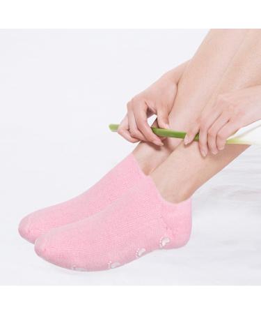 Lurrose Moisturizing Gel Heel Socks - Silicone Anti-Corn Foot Care Anti-Slip Barre & Ballet Dance Socks - Fitness & Gym Floor Use - Pink - Buy Online on SooperMarket.com