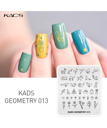 KADS 5pcs Nail Stamp Plates Set - Unique Irregular Geometry Patterns for Nails Art Stamping - Buy Online on SooperMarket.com