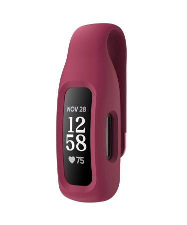 EEweca Clip Case Accessory for Fitbit Inspire 3/Inspire 2, Sangria (not for Inspire, Inspire hr, ace 2)