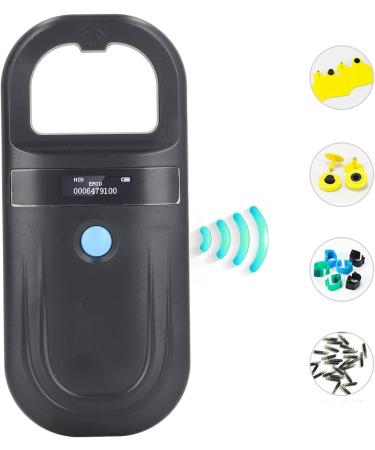 Portable Pet ID Microchip Reader | 134.2kHz Black Rechargeable Animal Chip Scanner | Pet Tag Scanner for Global Shipping - Buy Online on SooperMarket.com
