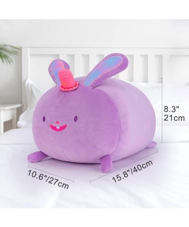 Mewaii 16'' Soft Bunny Plush Pillow - Fluffy Squishy Rabbit Toy for Adults and Kids (Purple, 16in) - Buy Online on SooperMarket.com