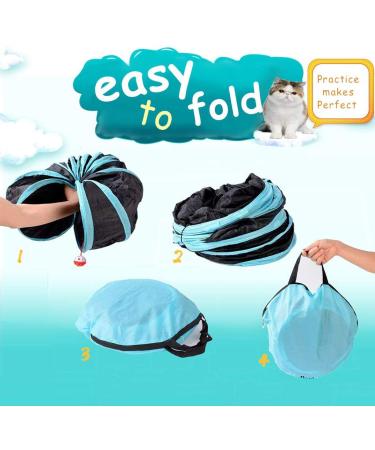 5-Way Collapsible Cat Tunnel Toy | Pet Playhouse with Storage Bag | Ideal for Cats, Puppies, Rabbits, Ferrets, Guinea Pigs | Indoor & Outdoor Use - Buy Online on SooperMarket.com
