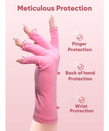 Subay UV Gloves for Nail Lamp - UPF50+ Protection for Manicures - Pink - Buy Online on SooperMarket.com