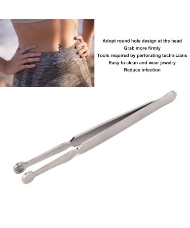 Stainless Steel Pearl Ball Tweezers - 117mm Holder for Piercing & Food Quality Gear | Perfect for 3-5mm Ornaments - Buy Online on SooperMarket.com